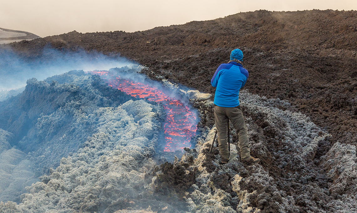 Research on Mt Etna volcano