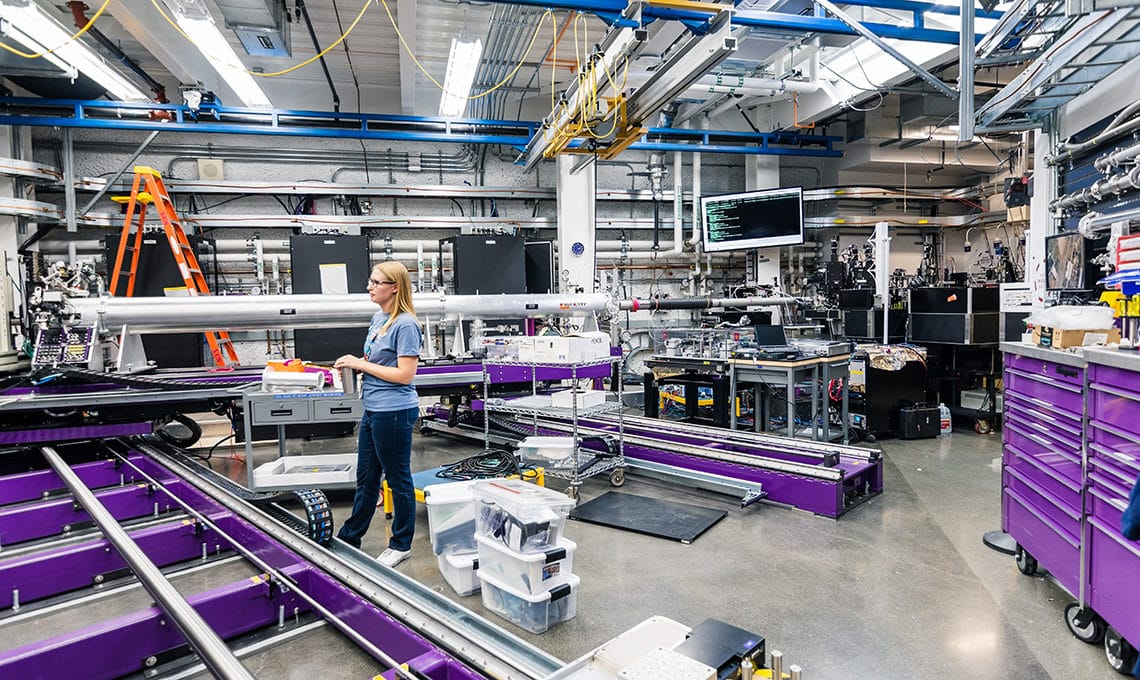 The XCS Hutch located underground at the Linac Coherent Light Source / Far Experimental Hall; SLAC National Accelerator Laboratory; San Francisco bay area