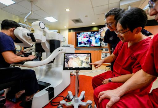 Surgeons participating in telesurgery trial