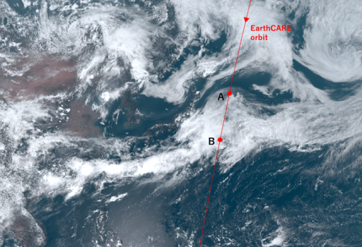 First spaceborne measurement of vertical cloud motion