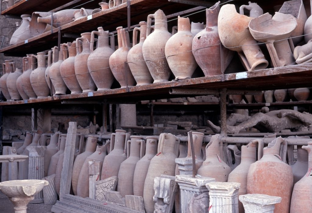 Ancient Roman artefacts Pompeii