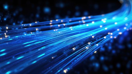 Glowing strand of optical fibre