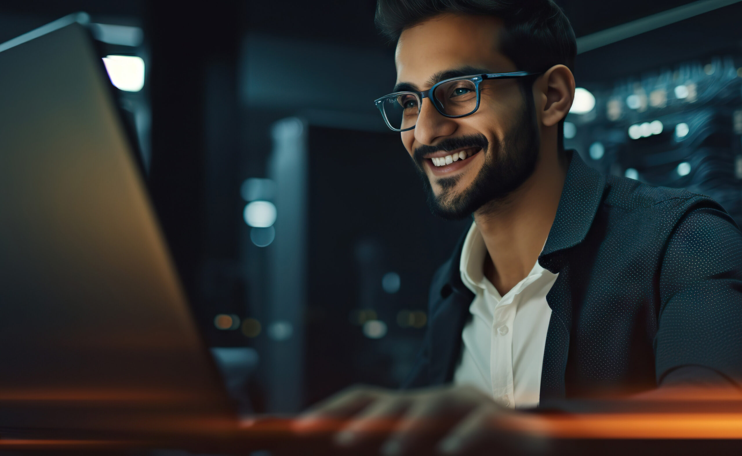 Man working on computer