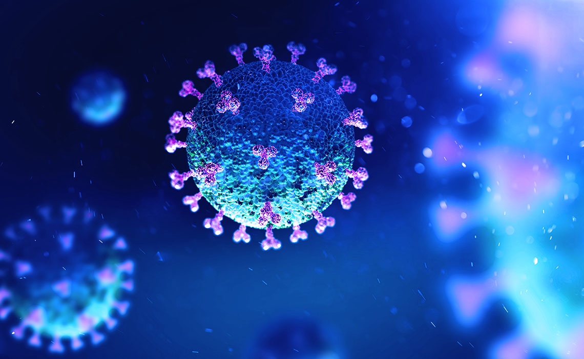 Coronavirus COVID-19 under the microscope